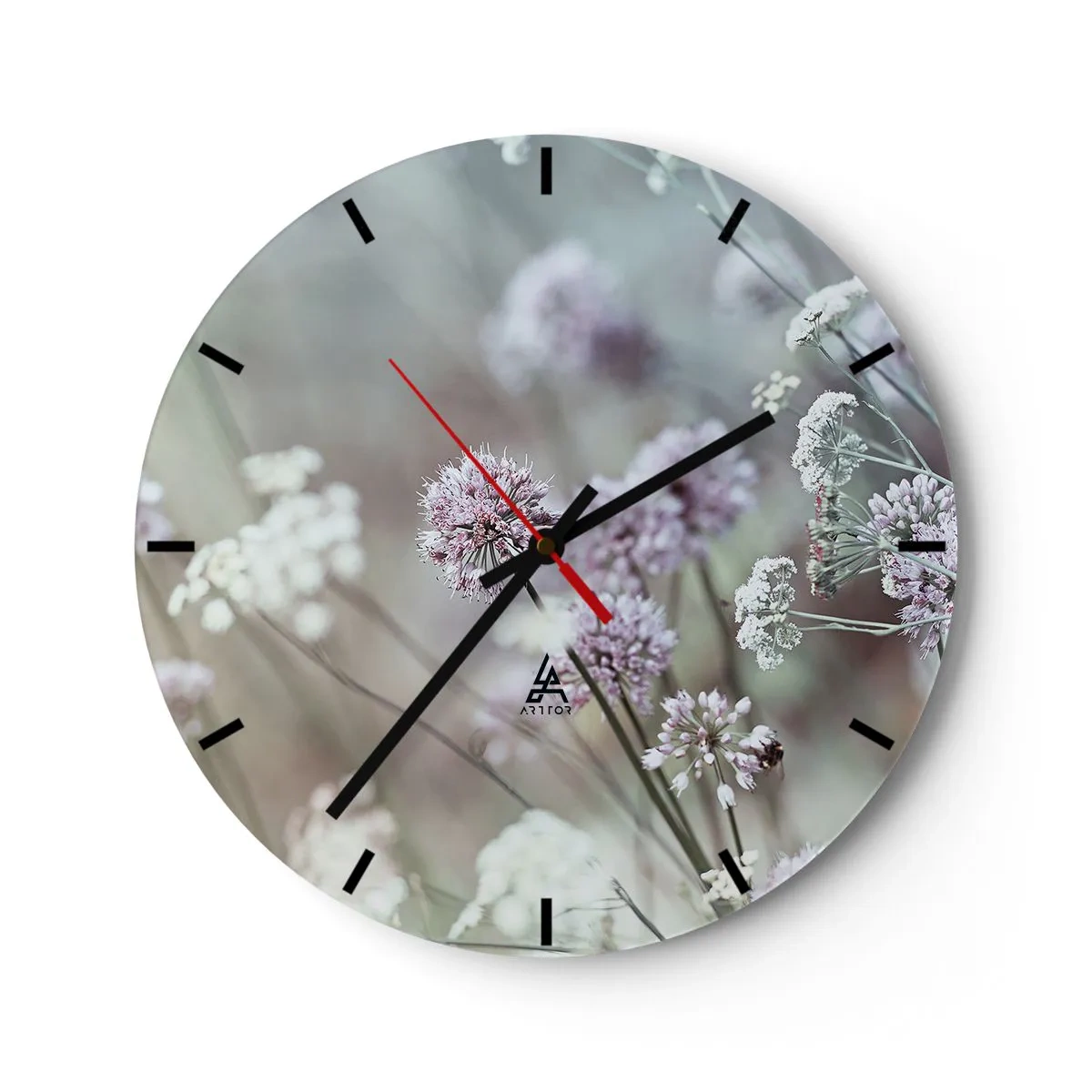 Wandklok - Klok - Zoete filigrane kruiden - 40x40 cm