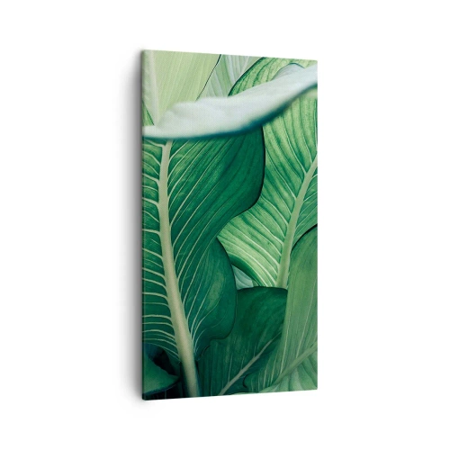 Schilderen op canvas - Intens groen leven - 45x80 cm
