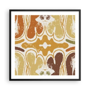 Poster in een zwarte lijst - Sentimentele abstractie - 60x60 cm