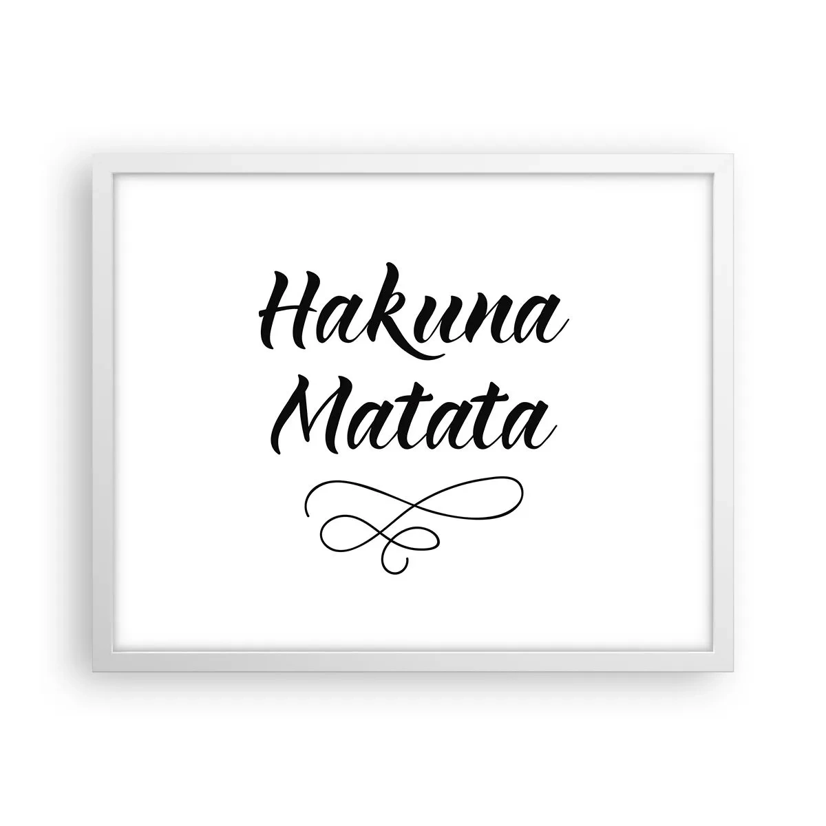 Poster in een witte lijst - Beste advies - 50x40 cm
