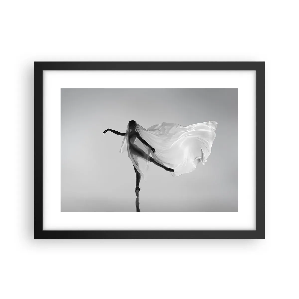 Poster in een zwarte lijst - Lichtheid en gratie - 40x30 cm