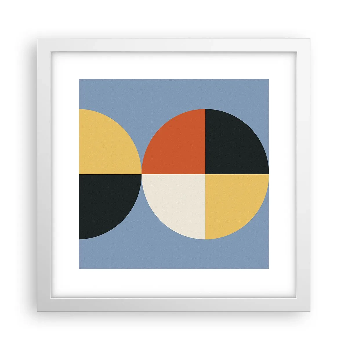 Poster in een witte lijst - Kijk en tel - 30x30 cm