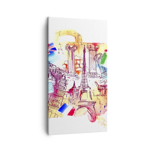 Schilderen op canvas - Europese tour - 45x80 cm
