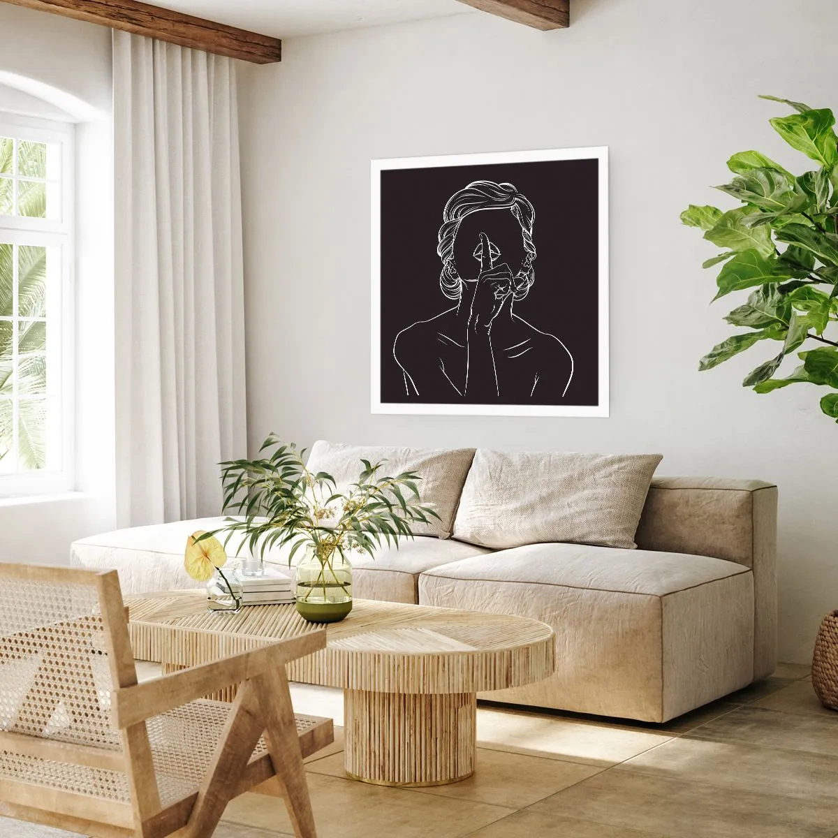 Poster - Schoonheid bloeit in stilte - 40x40 cm