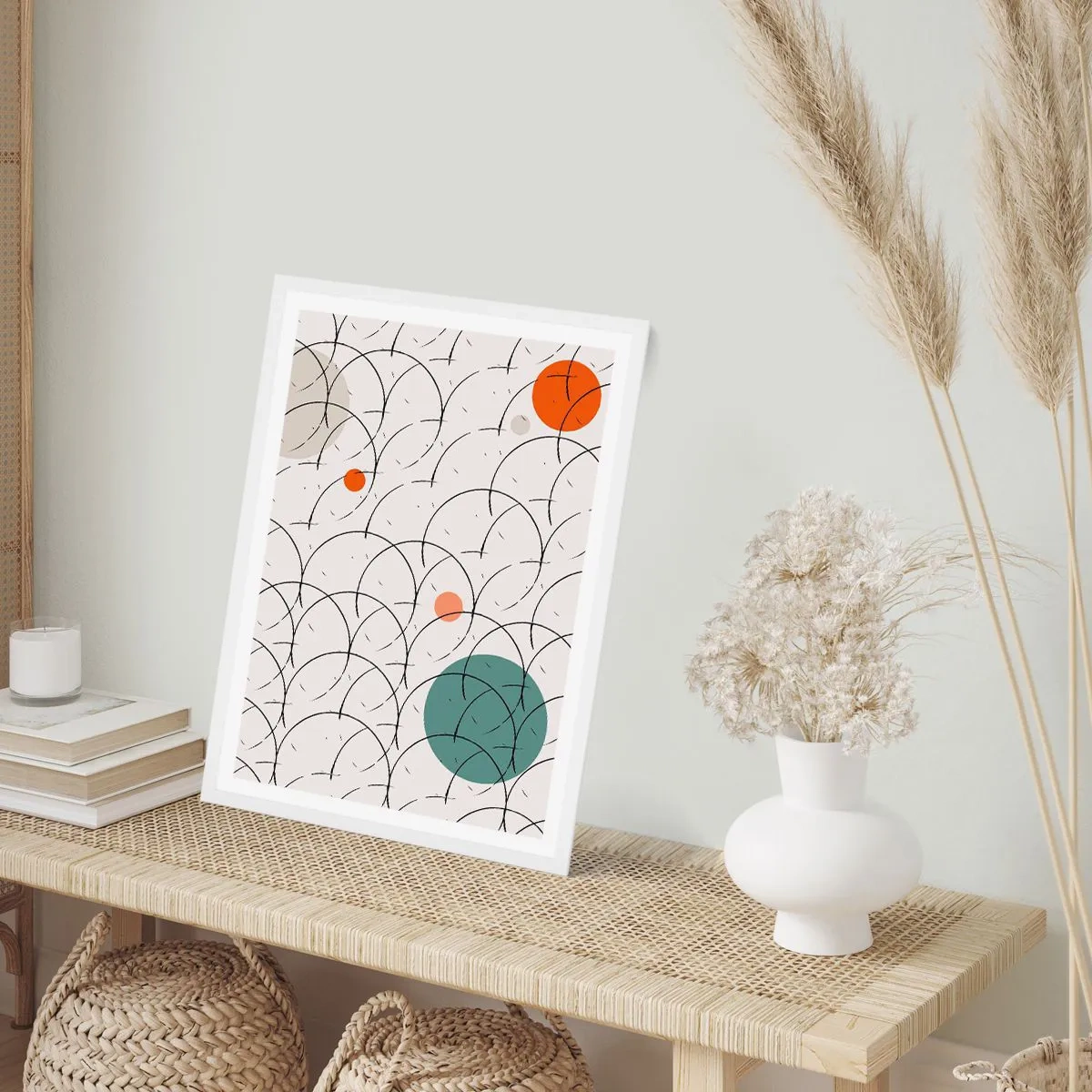 Poster in een witte lijst - In de pop-art-sfeer - 40x50 cm