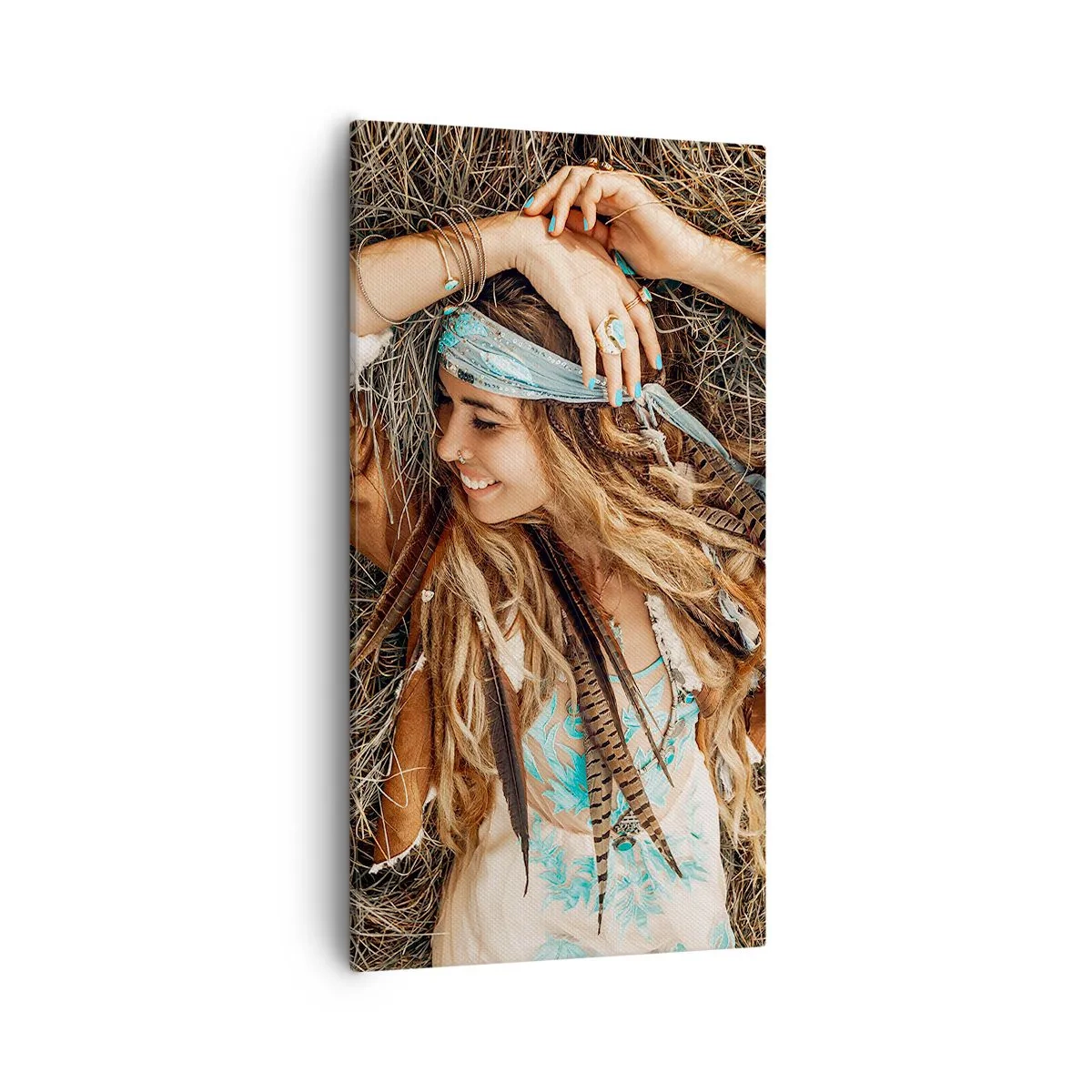 Schilderen op canvas - Op weg naar de zomer van de liefde - 55x100 cm