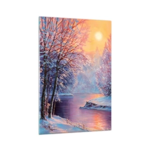 Schilderen op glas - De kleuren van de winter - 70x100 cm
