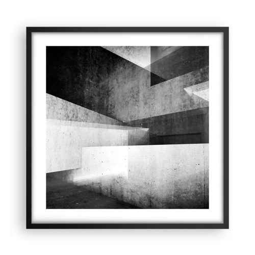 Poster in een zwarte lijst - De structuur van de ruimte - 50x50 cm