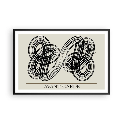 Poster in een zwarte lijst - Het kwam er spontaan uit - 91x61 cm
