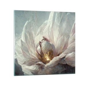 Schilderen op glas - Hij bloeit eens in de honderd jaar - 30x30 cm