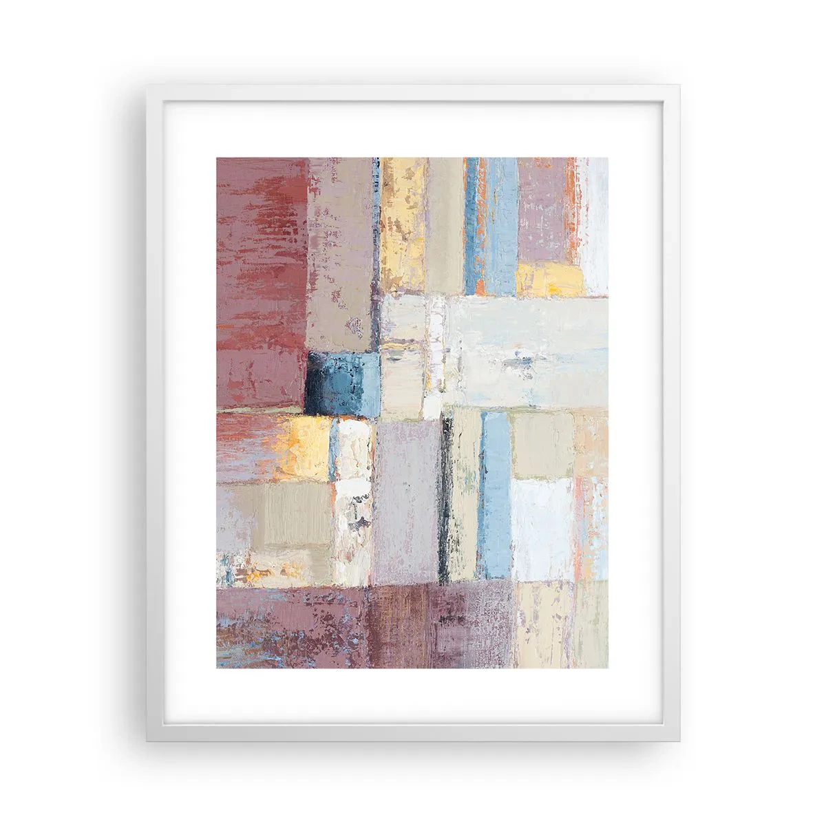 Poster in een witte lijst - De rust van geometrie - 40x50 cm