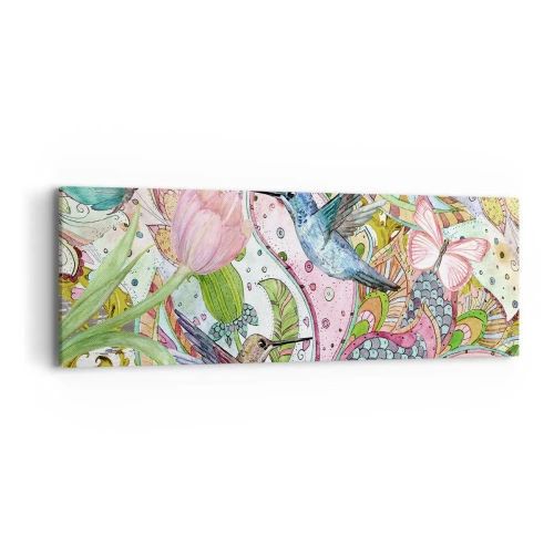 Schilderen op canvas - Verstrikt in wijnstokken - 90x30 cm