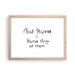 Een poster in een licht eiken lijst - Hoe leef je het leven? - 40x30 cm