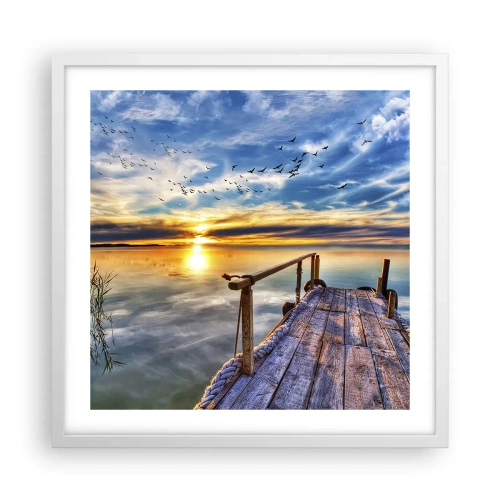 Poster in een witte lijst - De wind gaat rusten - 50x50 cm