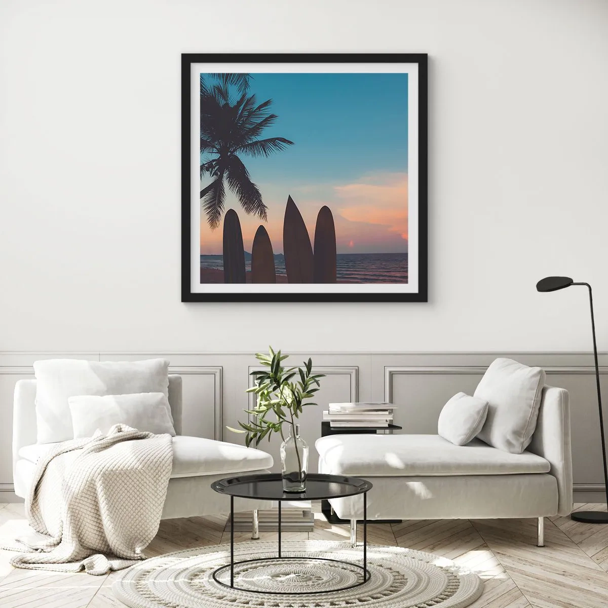 Poster in een zwarte lijst - Morgen wordt ook leuk - 50x50 cm