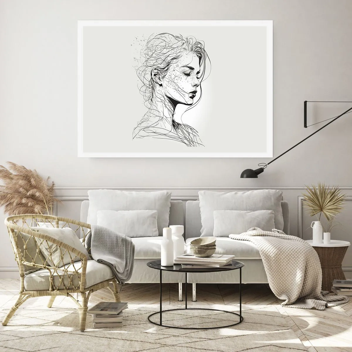 Poster - Portret in gedachten - 100x70 cm