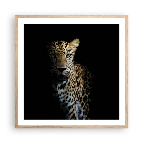 Een poster in een licht eiken lijst - Donkere schoonheid - 60x60 cm