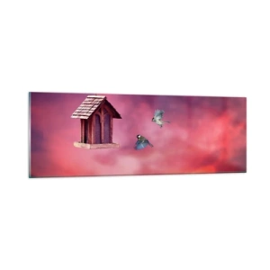 Schilderen op glas - Uitnodiging voor het avondeten - 90x30 cm