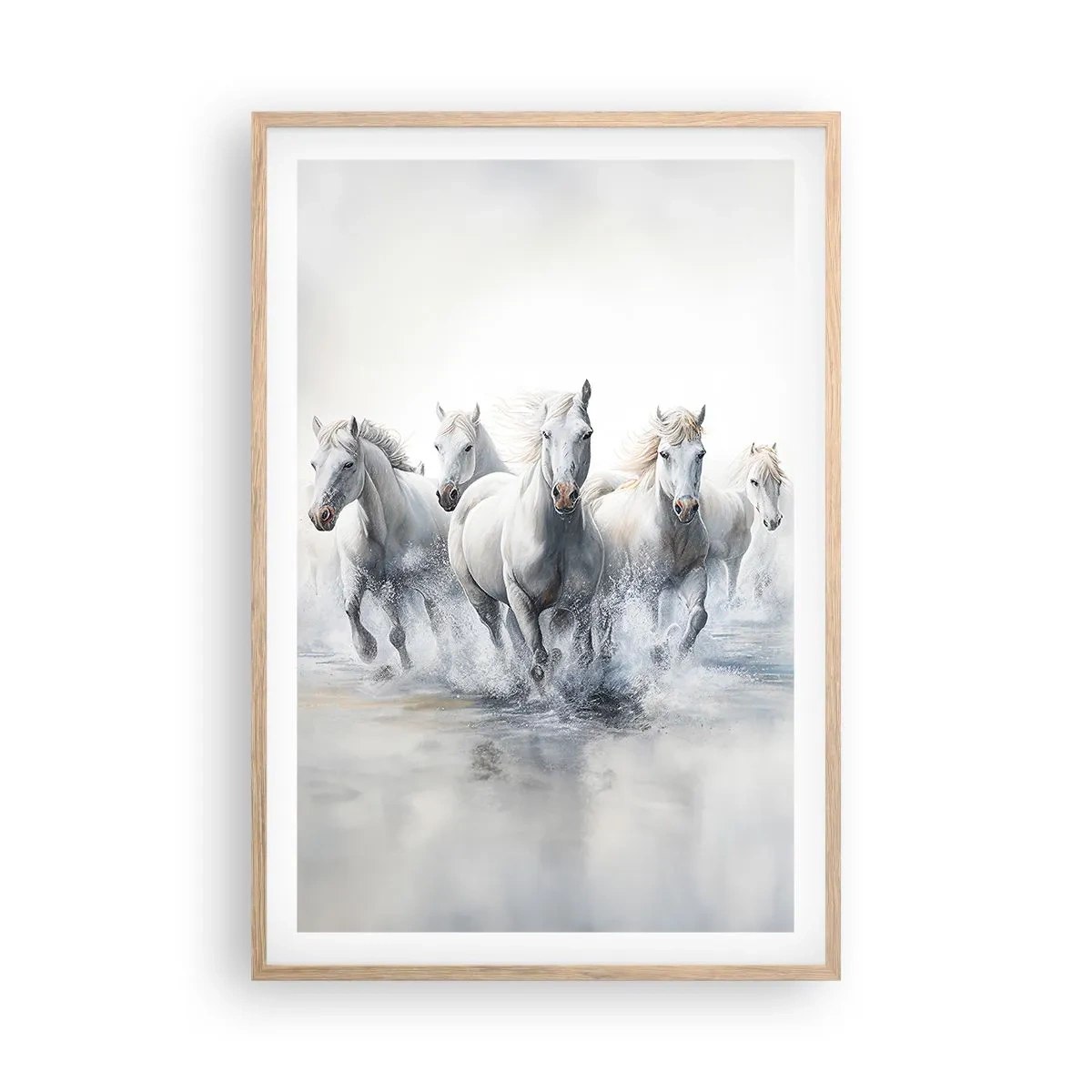 Een poster in een licht eiken lijst - Witte magie - 61x91 cm