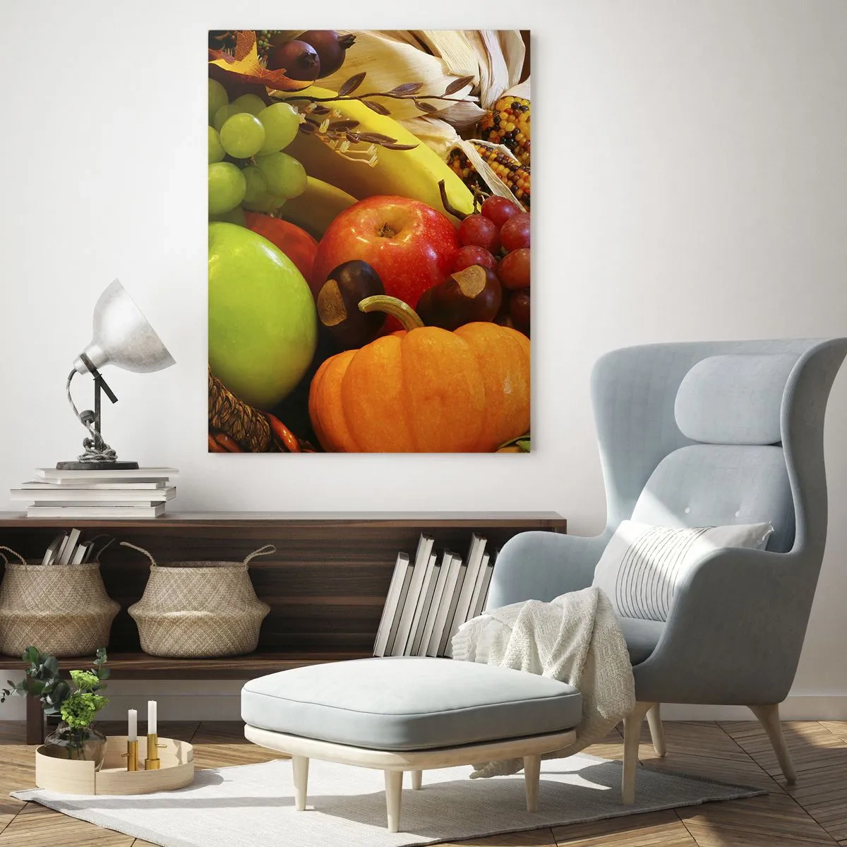 Schilderen op glas - Oogstmand - 50x70 cm