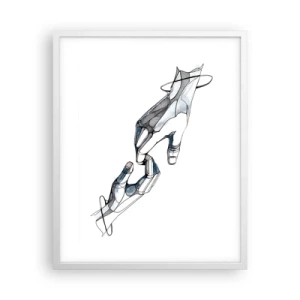 Poster in een witte lijst - Een goed gebaar - 40x50 cm