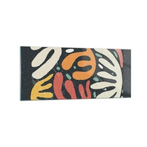 Schilderen op glas - Compositie – ik sta op het punt je te pakken te krijgen - 120x50 cm