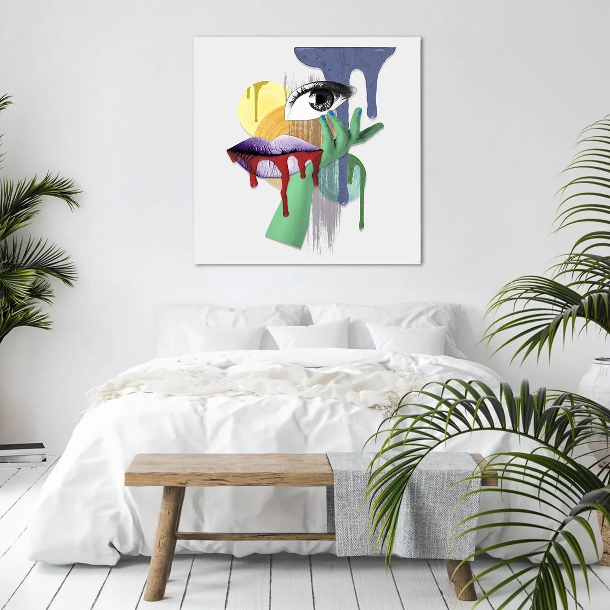 Schilderen op canvas - Een gedeconstrueerd portret - 60x60 cm