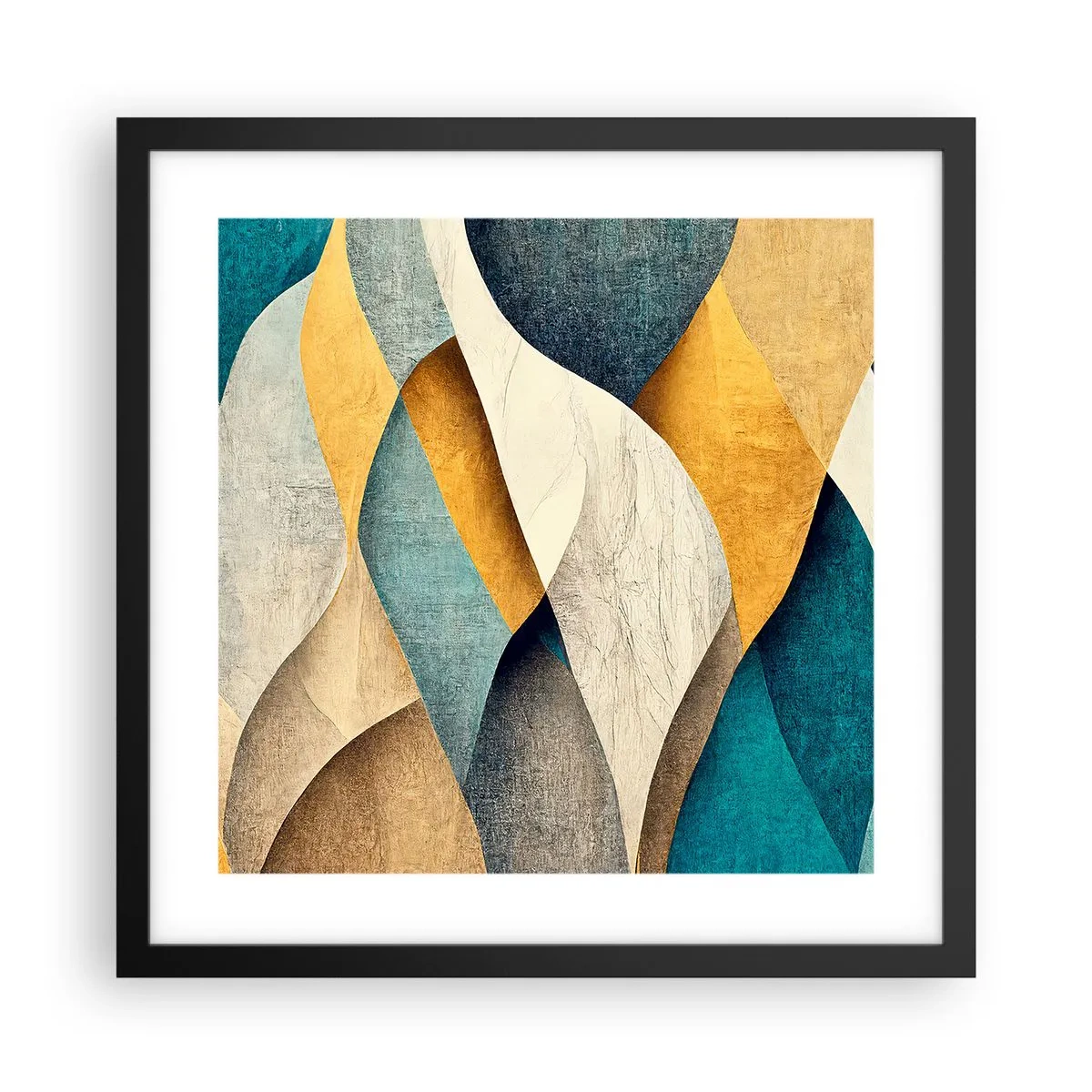 Poster in een zwarte lijst - Ritme en beweging - 40x40 cm