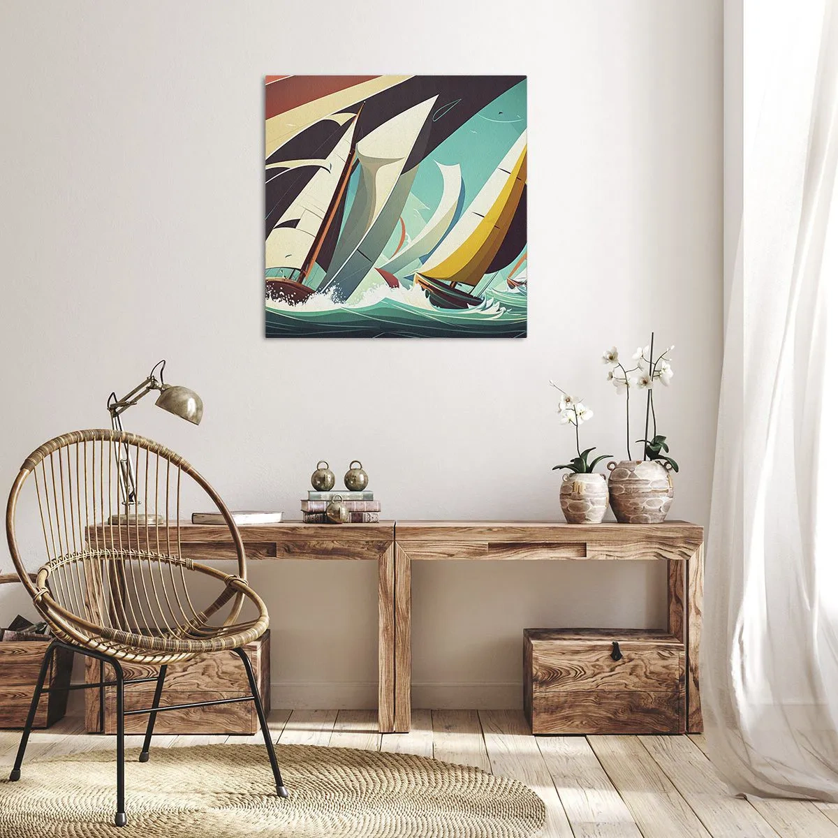 Schilderen op canvas - Met elementen als een broer - 40x40 cm