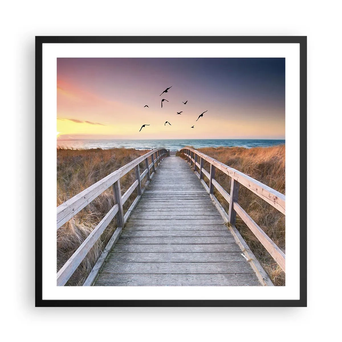 Poster in een zwarte lijst - De ruimte voor opvliegen - 60x60 cm