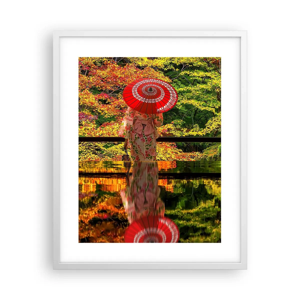 Poster in een witte lijst - In de tempel van de natuur - 40x50 cm