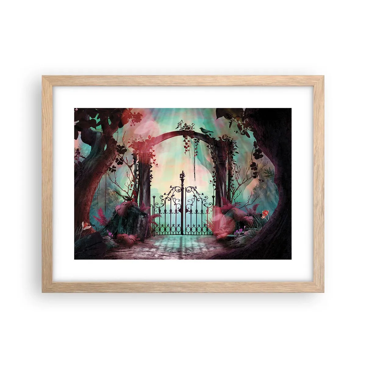 Een poster in een licht eiken lijst - Geheime Tuin - 40x30 cm