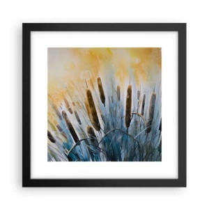 Poster in een zwarte lijst - De kou van het water, de hitte van de zon - 30x30 cm