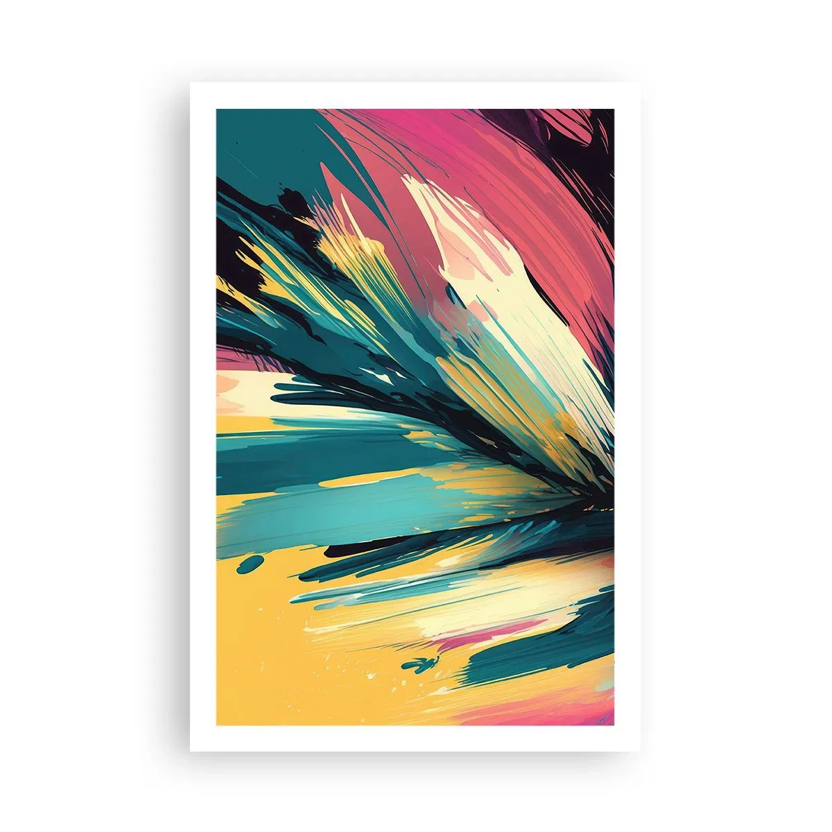 Poster - Compositie – een explosie van vreugde - 61x91 cm