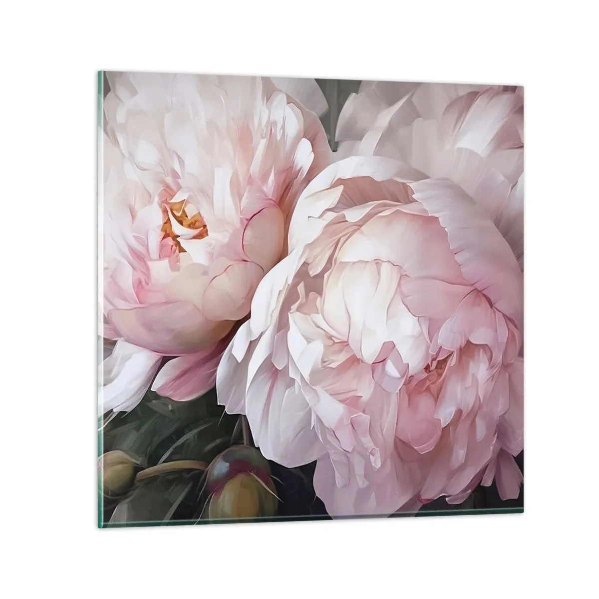Schilderen op glas - In bloei gestopt - 30x30 cm