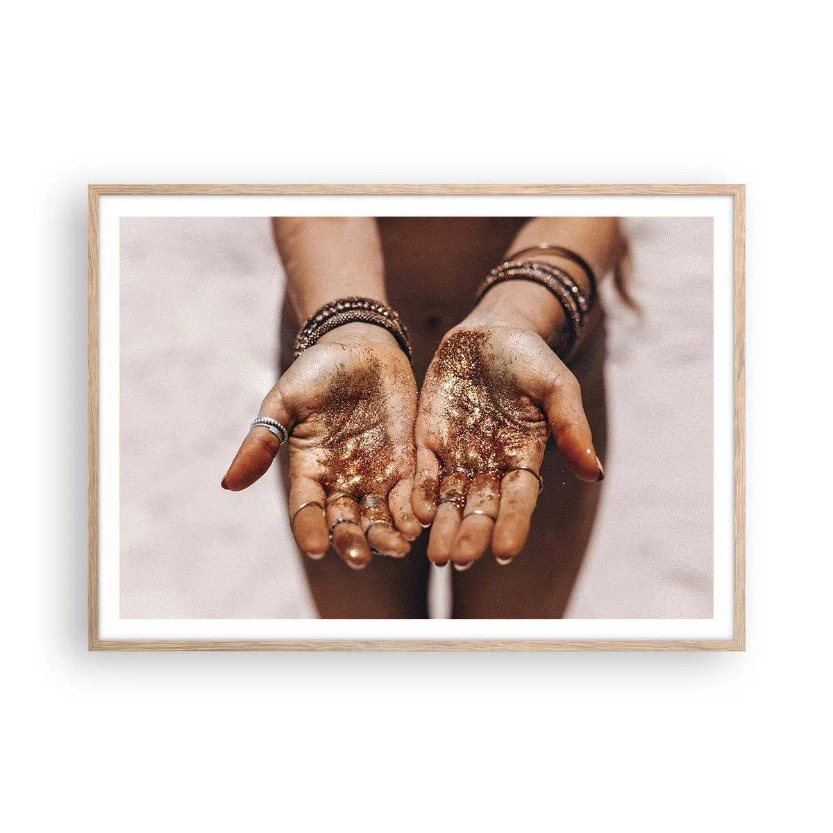 Een poster in een licht eiken lijst - Een cadeau voor jou - 100x70 cm