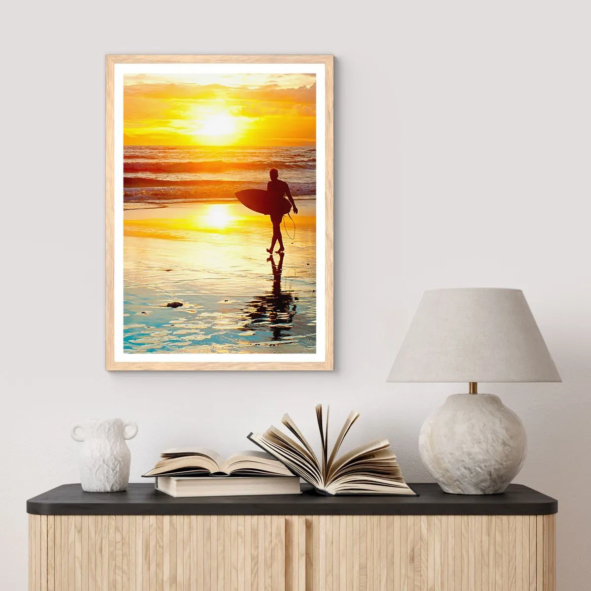 Een poster in een licht eiken lijst - De terugkeer van de krijger - 30x40 cm