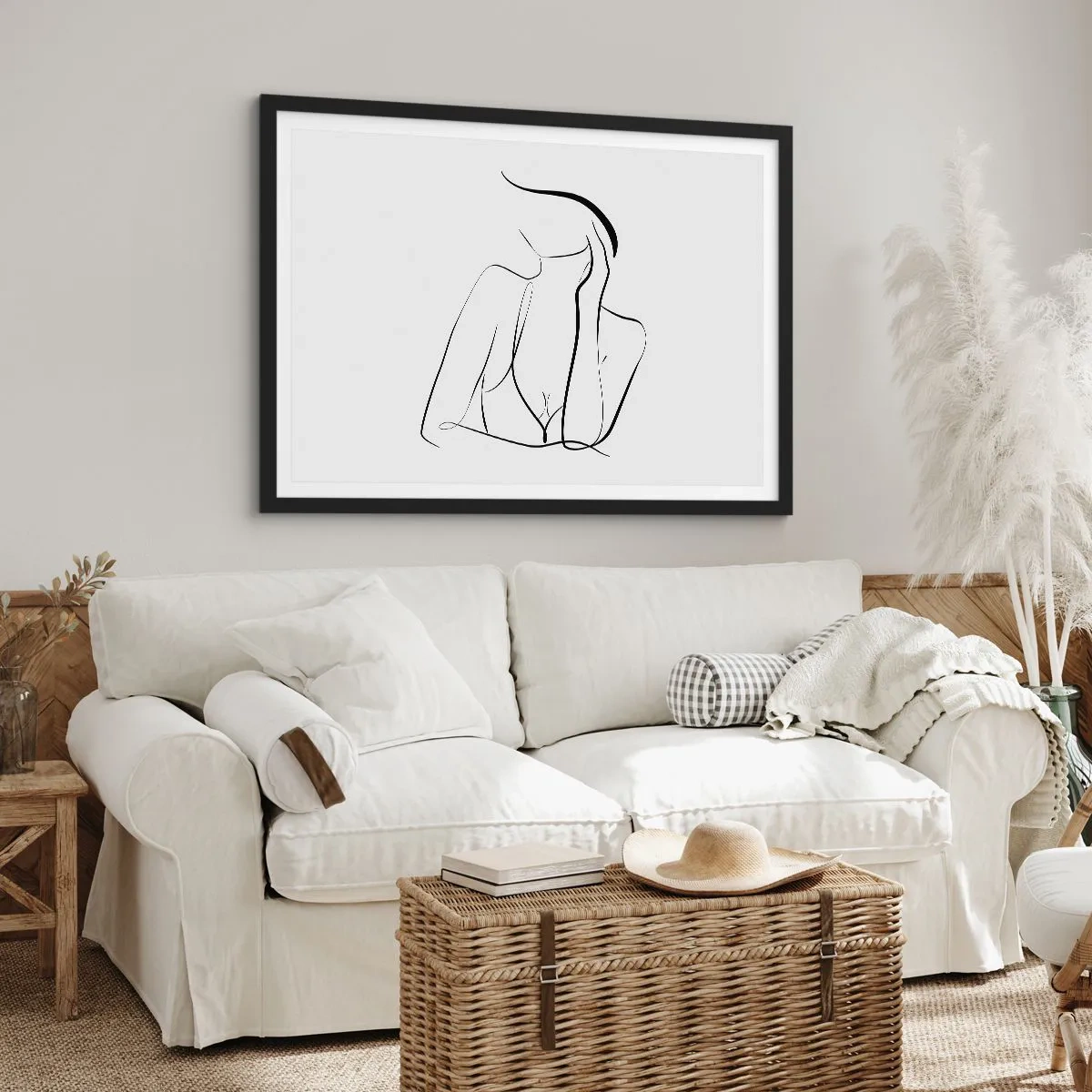 Poster in een zwarte lijst - Op de golf van dromen - 40x30 cm
