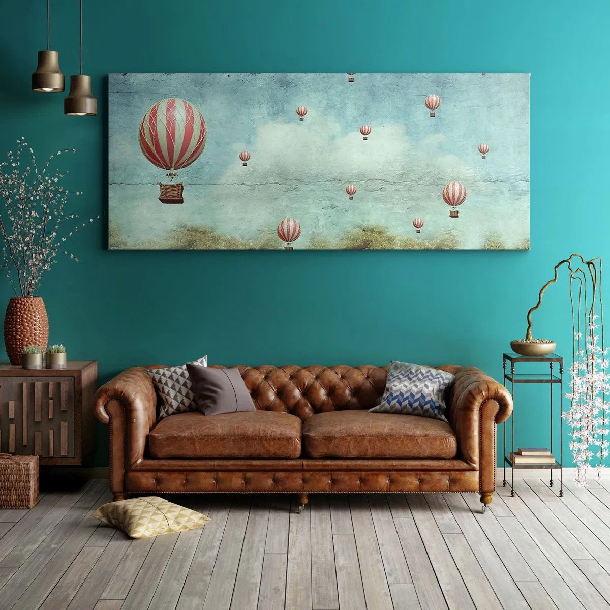 Schilderen op canvas - Vrij van de drukte van het leven - 90x30 cm