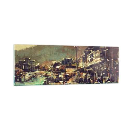 Schilderen op glas - Het leven als een rijkdom aan grijs - 90x30 cm