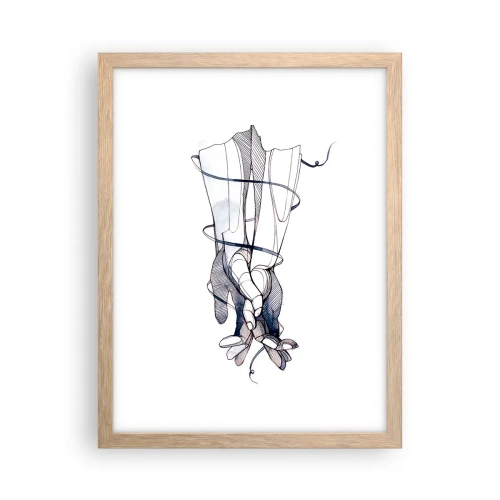 Een poster in een licht eiken lijst - Touch-studie - 30x40 cm