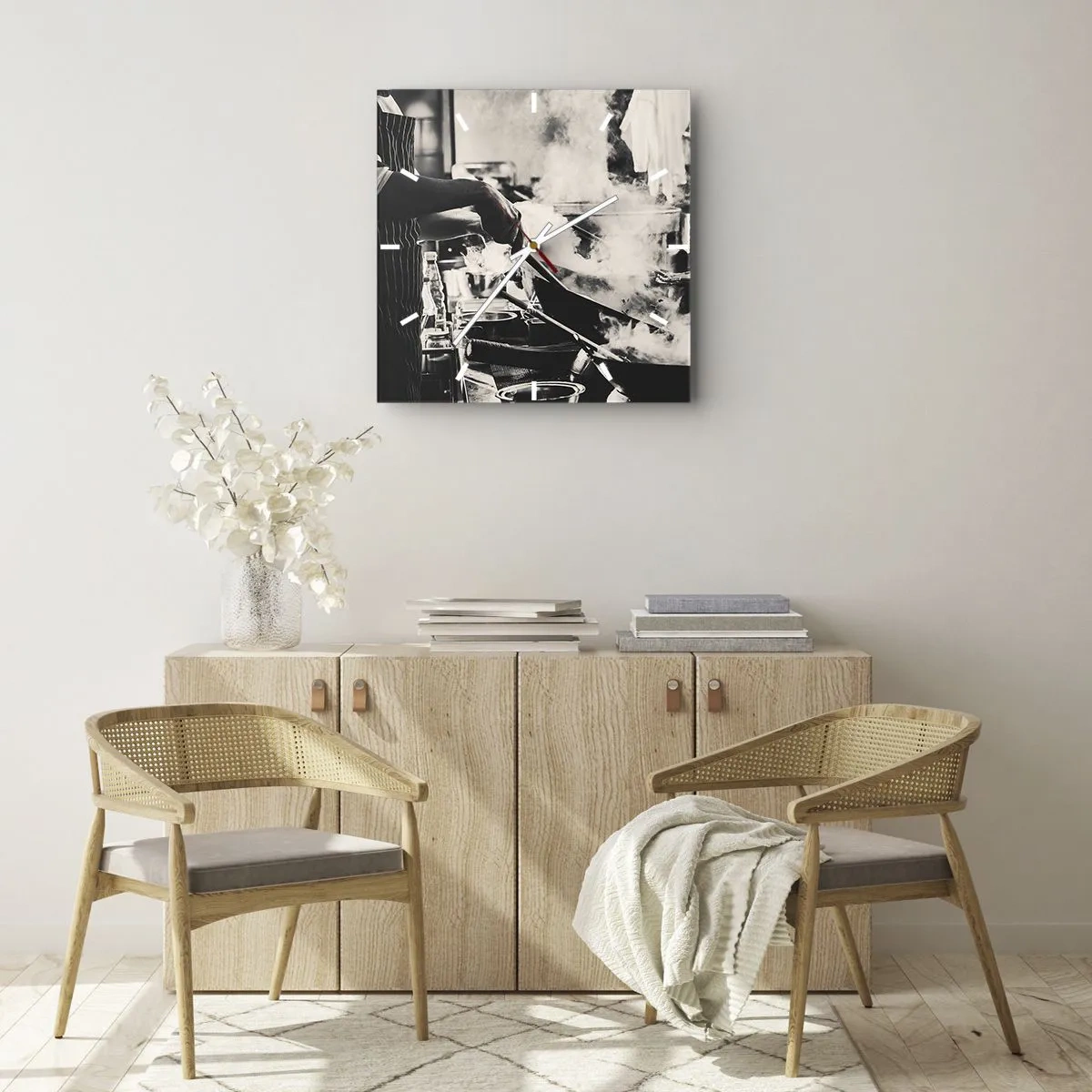 Wandklok - Klok - Alchemie van smaken - 30x30 cm