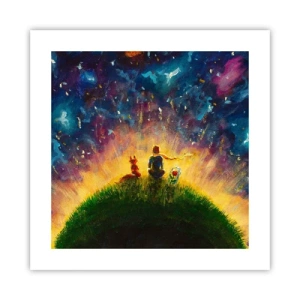 Poster - Liefde en vriendschap - de hele wereld - 40x40 cm