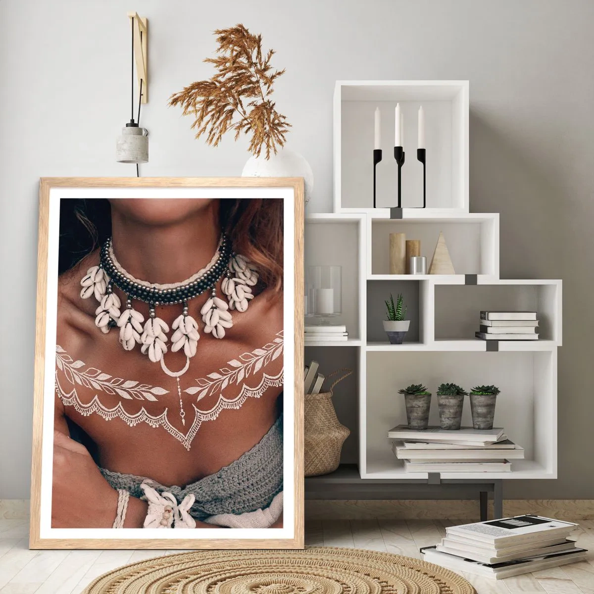 Een poster in een licht eiken lijst - Talismannen, rituelen van vrouwelijkheid - 30x40 cm
