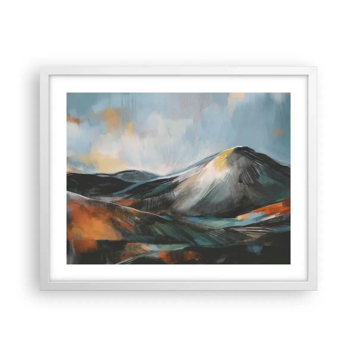 Poster in een witte lijst - Ruw en prachtig - 50x40 cm