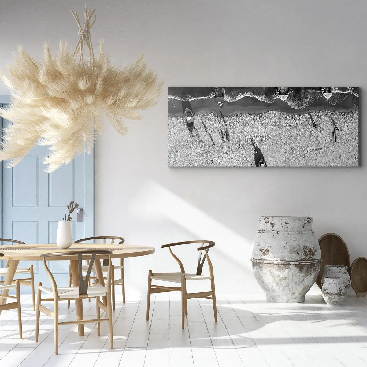 Schilderen op canvas - Nog steeds aan de oever… - 100x40 cm