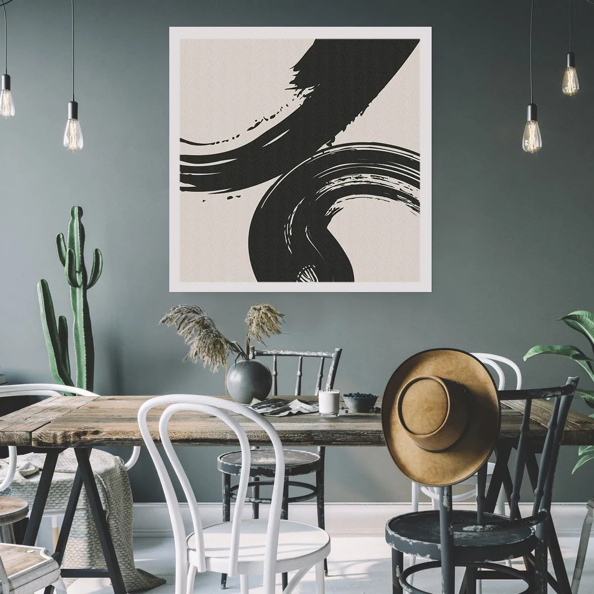 Poster - Vegend en cirkevormig - 30x30 cm