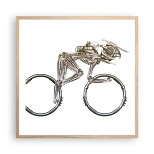 Een poster in een licht eiken lijst - Een prachtige machine - 60x60 cm