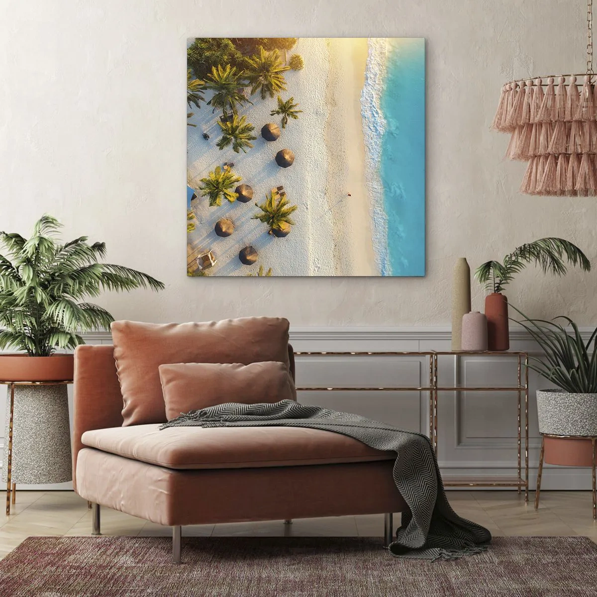 Schilderen op canvas - Welkom in het paradijs - 60x60 cm