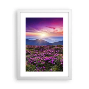 Poster in een witte lijst - Kruiden roken naar verse trossen van de velden - 30x40 cm